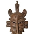 thumbnail image 2 of House of Avana Small Light Tribal Passport Vintage Wood Senufo Mask in Brown, 2 of 3