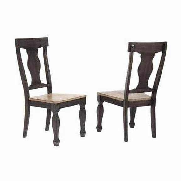 Inroom Furniture Designs D6403-C Dining Side Chair - Charcoal, 40 x 21 x 23 in.