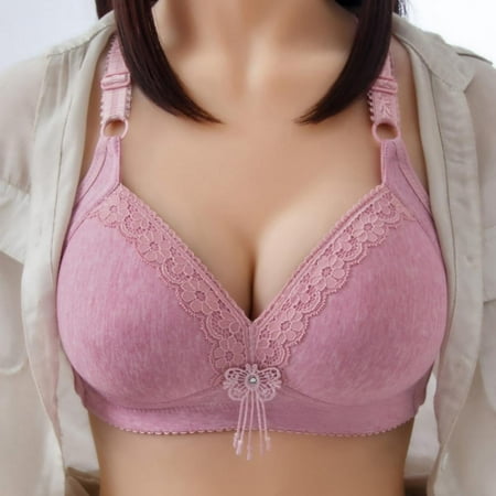 

Wenasi Women Big Size Bras Underwear Wire Free Soft B C Cup For Big Breast Ladies Cotton Thin Cup Lingerie Bras