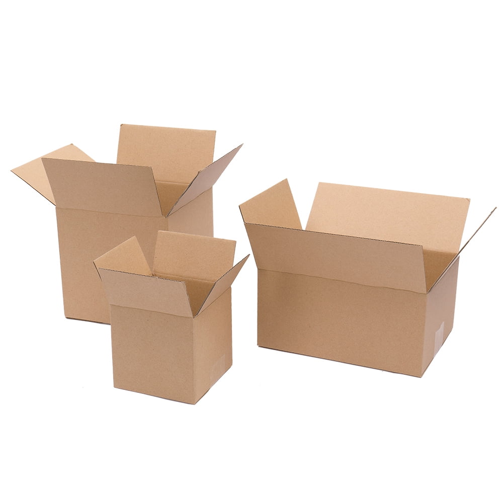 100-Pack 8x6x4" 6x4x4" 6x4x2" 4x4x4" Corrugated Cardboard Shipping Boxes  Mailing, Packing, Moving & Storage for Business/Home – Durable - Eco-Friendly, Recyclable