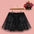 thumbnail image 5 of Outfmvch Tutu for Women Adults Tutu Skirt Adult Midi Skirt Sequin Dress for Women Star Sequins Mesh Pleated Tulle Princess Skirt with Led Small Bulb Skirt Black One Size, 5 of 9