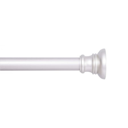 Kenney Nicholas 5/8  Twist & Fit No Tools Window Tension Rod  48-84   Brushed Nickel