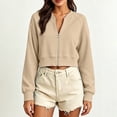 thumbnail image 6 of jjayotai Womens Zip up Sweatshirts Jackets Long Sleeve Casual Loose Outwear with Pockets, 6 of 6