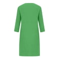 thumbnail image 6 of Sakmal Womens Moo Moo Nightgown Long Sleeve Heart Print Mumu Dress Summer Crew Neck Ladies Nightgown XL, 6 of 7