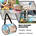 thumbnail image 5 of ZIATUBLE Beach Ocean Hanging Tissue Paper Holder Shells Towel Dispenser Cover with Smooth Zipper Roll Paper Towel Storage Case Easy to Clean Kitchen Paper Towel Holder Organizer, 5 of 7