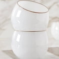 thumbnail image 3 of Angles Roly Poly White/Grey Glass Rimmed Cocktail or Wine Glassware, 3 of 7