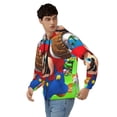 thumbnail image 4 of Lsque Mario for Mens Full-zip Hoodie, Zip-up Pullover Hooded Sweatshirt, Kangaroo Pocket Hoodie Ideal for Daily Wear, Travel, and Home-Medium, 4 of 8