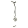 thumbnail image 1 of Moen Beric Robinet Moderne pour Baignoire et Douche à une Poignée en Nickel Résistant aux Taches avec Valve de Douche Manuelle Incluse 82775SRN, 1 of 5