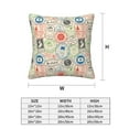 thumbnail image 2 of Throw Pillow Covers, Postmark Pattern Christmas Soft Square Pillow Cases with Invisible Zipper for Couch Bed Sofa, Farmhouse Fall Home Decor 20"x20", 2 of 7
