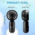 thumbnail image 2 of Mini Portable Fan Bulk Cute Handheld Lightweight Small Little Personal Hand Eyelash Fan 3 Speeds USB Rechargeable for Women Men Indoor Outdoor Makeup Travel Camping (black, 6 Pcs), 2 of 31