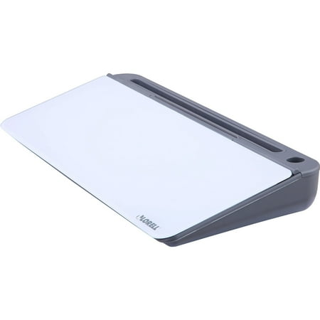 Lorell Dry Erase Notepad - 18" (1.5 Ft) Width X 7.2" (0.6 Ft) Height - Gray/white Glass Surface - Rectangle - Desktop - 1 Each