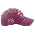 thumbnail image 5 of LNZGNM 250 Years of Freedoms Hat for Men Women Adjustable Washed Golf Cap Vintage Memorial Day Veterans Gifts for Celebrations,Wine, 5 of 5