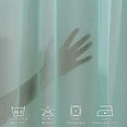 thumbnail image 3 of 3S Brother's Teal Grean Linen Look Extra Long Set of 2 Panels Sheer Curtains Rod Pocket & Back Tab Home Décor Window Custom Made Drapes 10-30 Ft. Long -Made in Turkey Each Panel (52"W x 63"L), 3 of 6