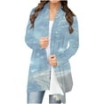 thumbnail image 2 of Cardigans pour Femmes, Cardigan à Manches Longues, Mode Décontractée, Imprimé, Haut Blouse en Liquidation, 2 of 6