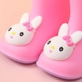 thumbnail image 5 of KPOPLK Kids Rain Boots Toddler Boys Girls Lightweight Easy-On Rubber Boots Waterproof with Pull Handles Cute Animal Print(Light Pink,8), 5 of 5