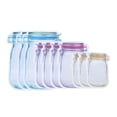 thumbnail image 2 of Bolsa Con Cierre De Cremallera, Bolsas De Almacenamiento Portátiles Reutilizables Para Ahorrar Alimentos, Bolsas Con Cierre Hermético Para Refrigerios #3 3 Piezas L 4 Piezas M 3, 2 of 7