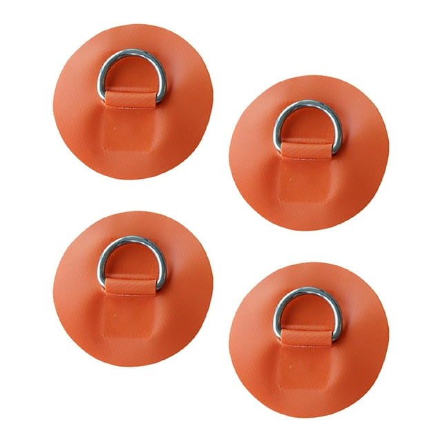 Parche de anillos en D Kusrkot sin pegamento incluye Hardware para Kayak 4 Uds naranja