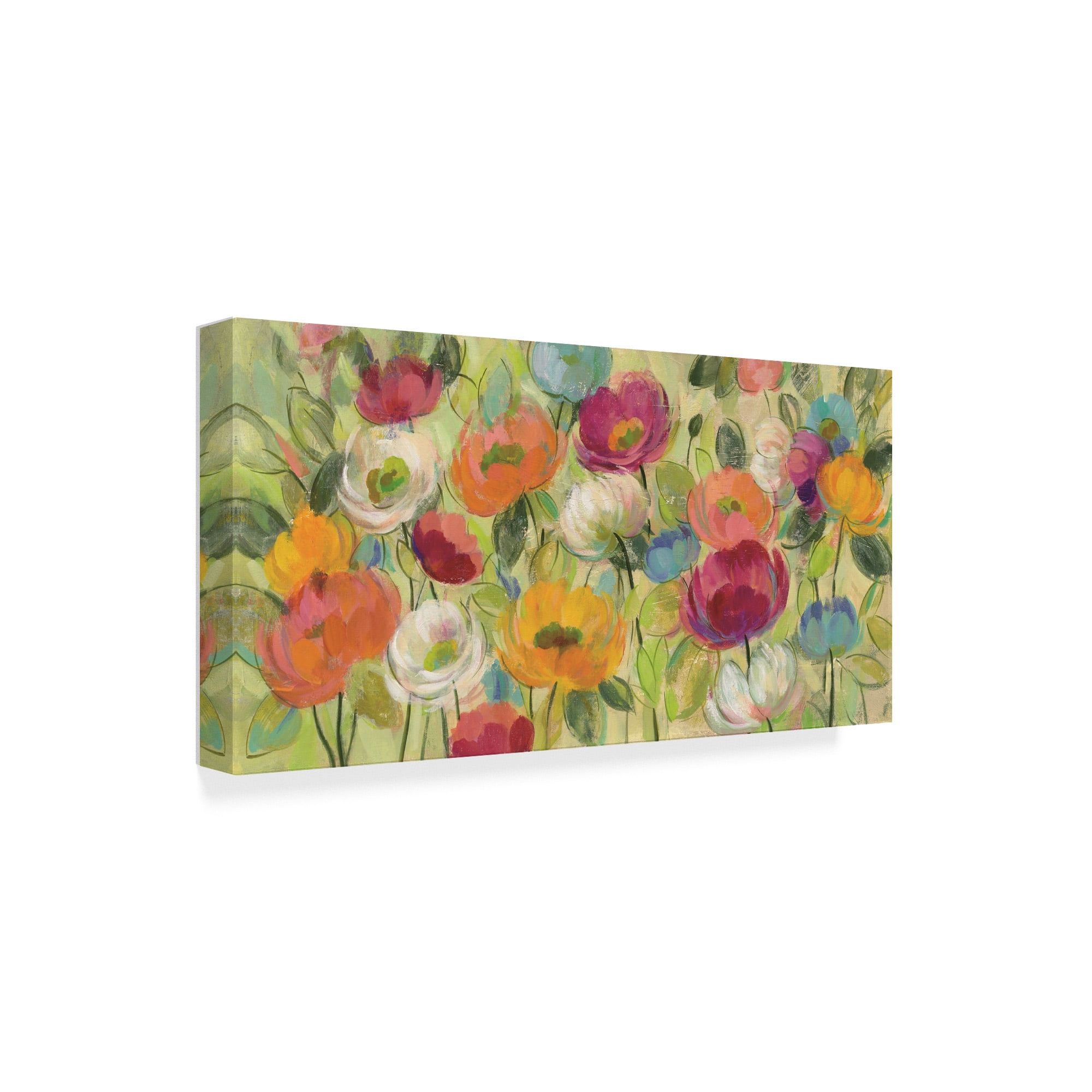 Silvia Vassileva 'Chartreuse Garden' Canvas Art