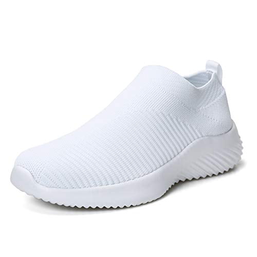 DUOYANGJIASHA Women's Athletic Walking Shoes Fabric Breathable Slip On Sports Tennis Running Mesh Breathable Lightweight Sneakers Gym Shoes 