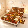 thumbnail image 2 of Homewish Vintage Botanical Mushroom Bed Sheets,Kawaii Guinea Pig Animals Full Size Sheets,4 Pieces,1 Flat Sheet, 1 Fitted Sheet and 2 Pillowcases, 2 of 6
