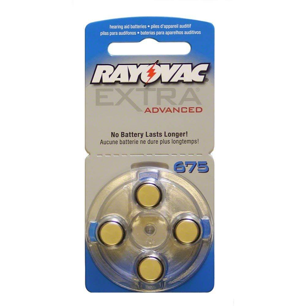 Rayovac Hearing Aid Batteries Size 675 + Battery Holder Keychain Kit