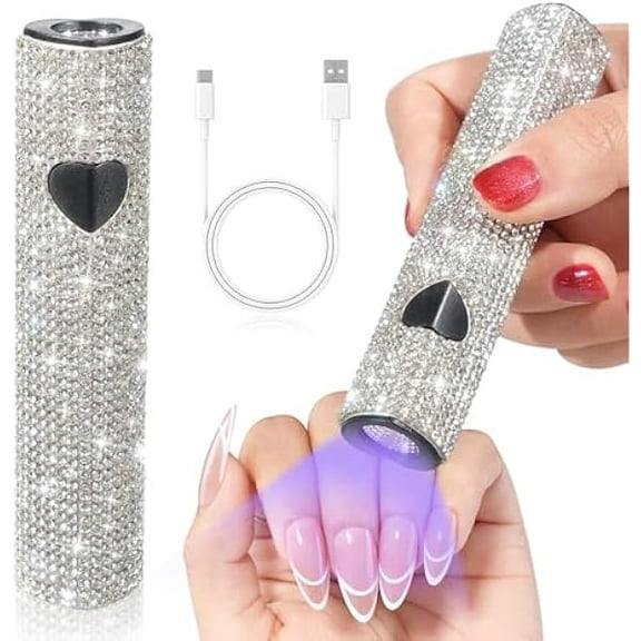 YJJSKEJI UV Light for Gel Nails, Handheld UV Nail Lamp, Portable LED Nail Lamp, Mini Nail Dryer, USB Nail Light for Fast Curing