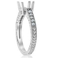 thumbnail image 2 of Pompeii 1/5ct Hand Engraved Diamond Engagement Ring Setting 14k White Gold Fits 6-6.5mm, 2 of 3