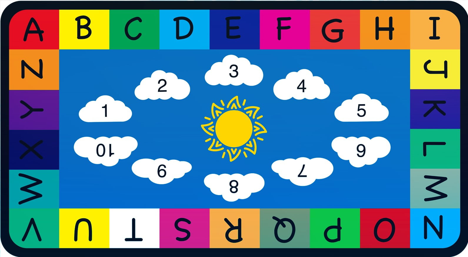 Genki Classroom Rug for Kids Education Classroom Carpet for