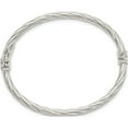 thumbnail image 2 of Sterling Silver Baby Polished Twisted Hinged Bangle Made In Italy qb1284, 2 of 5