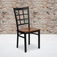 thumbnail image 2 of Bowery Hill Black Window Back Dining Chair in Cherry, 2 of 5
