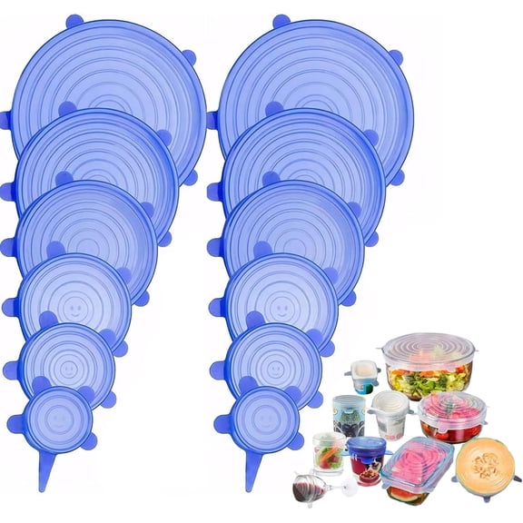 Yardly Silicone Stretch Heat Resistant Lids 12 Count