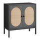 thumbnail image 1 of Aparador de Madera – Moderno con Puertas de Vidrio y Estantes – Gabinete Buffet Auxiliar – Entrada, Salón, Comedor o Cocina – Organización Ideal- Color negro, Black square pin, 1 of 8