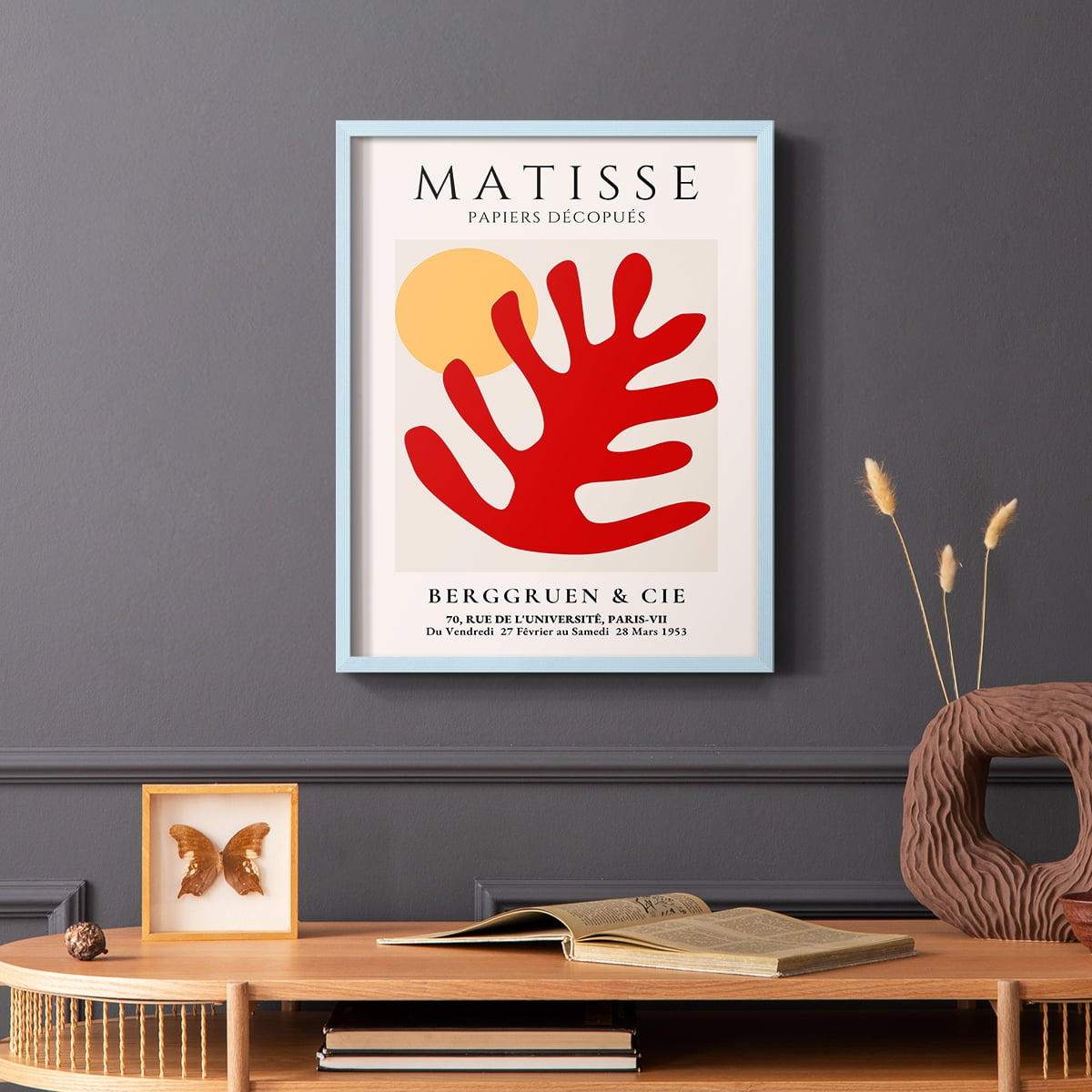Matisse CLXX Framed Print in Blue Solid Wood 8 x 10 Framed Print