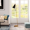 thumbnail image 2 of Henn&Hart 11" Brushed Brass/Matte Black Metal Floor Lamp, 2 of 9
