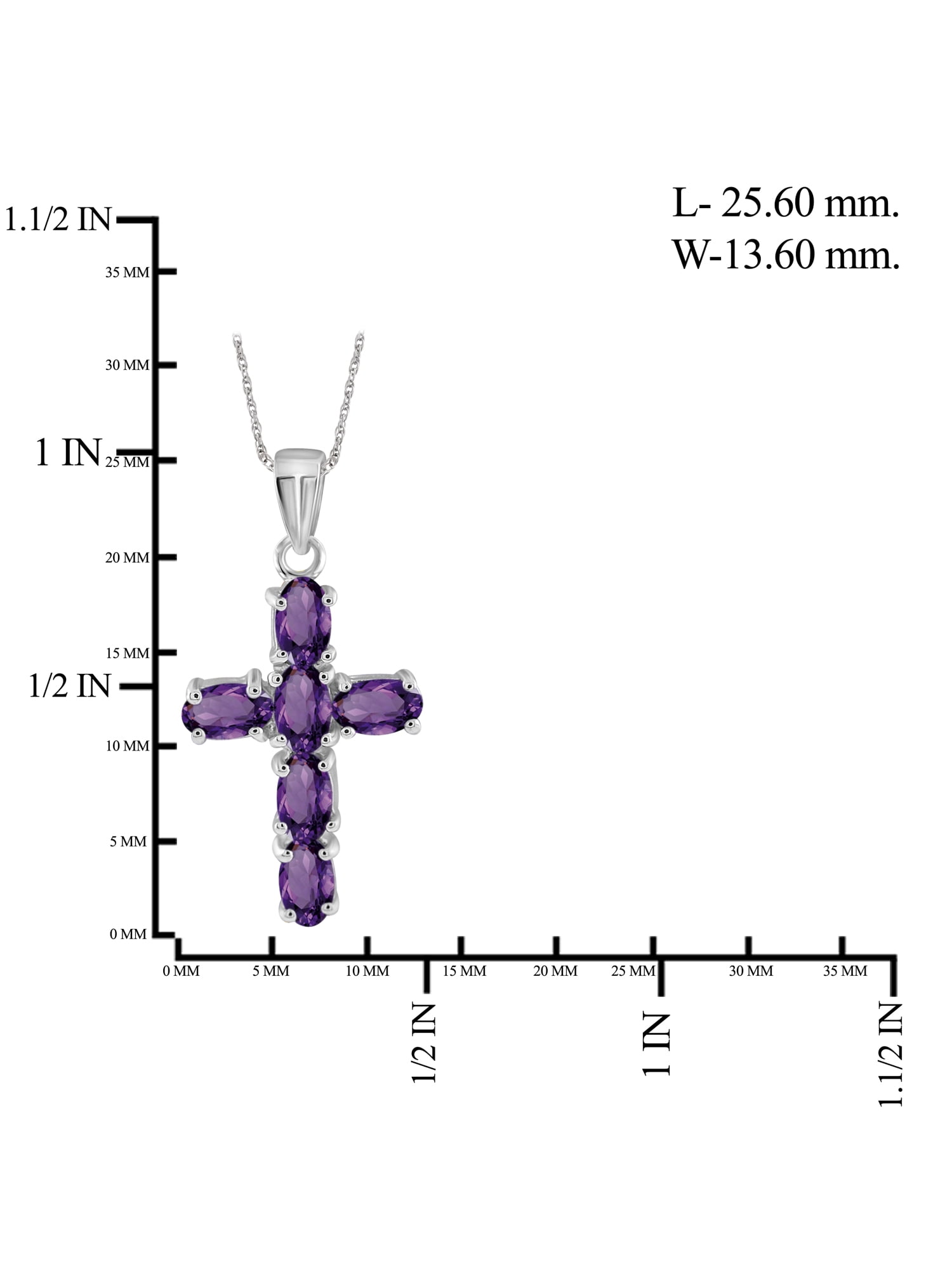 JewelersClub Silver Cross Necklaces for Women –Silver Cross Necklace for Women Over .925 Sterling Silver Cross – Amethyst Necklace – Hypoallergenic Cross Pendant