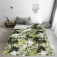 thumbnail image 5 of Honeii Hawaii Palms Print Fleece Blanket - Throw Blanket for Bed, Sofa, Couch, Camping, and Travel , Microplush Ultra Soft Warm Blanket-50"x40", 5 of 7