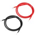 thumbnail image 1 of 1 par de cables inversores de bateria de cobre calibre 4 AWG 5 pies negro rojo Unique Bargains, 1 of 7