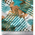 thumbnail image 1 of Soimoi Satin Silk Fabric Stripe,Star & Camouflage Fabric Prints By Yard 42 Inch Wide, 1 of 1