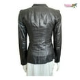 thumbnail image 2 of Guess Tiesto Black Coated Blazer Jacket Single Breast Lined Size 2 Women, 2 of 3