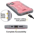 thumbnail image 5 of FITO For iPhone 12/iPhone 12 Case, Phone Case with Screen Protector and Kickstand (Pink), 5 of 7