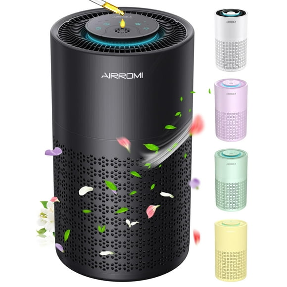 Purificador de aire AIRROMI A2001 para dormitorio con filtro HEPA 3 en 1