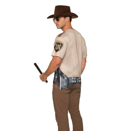 Mens Sheriff Man Shirt Halloween Costume
