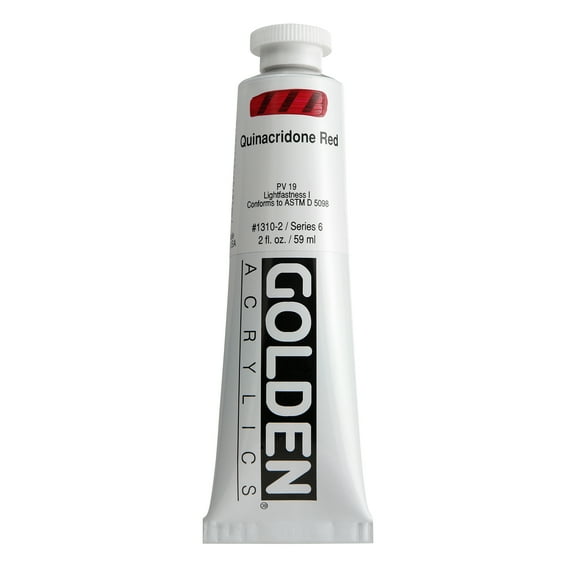 Golden Artist Colors Heavy Body Acrylic Paint - Quinacridone Red, 2 oz
