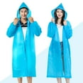 thumbnail image 3 of Imperméable Adulte Poncho à Capuche Pliable Portable EVA Imperméable Sans Odeur avec Fermeture à Boutons et Manchette Élastique pour Hommes Femmes Randonnée Extérieure Voyage Jardinage Travail, 3 of 8