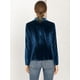 thumbnail image 5 of Abrigo De Oficina Para Mujer Chaqueta De Terciopelo Con Botones Y Cuello Chal Sólido Azul profundo L, 5 of 7