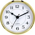thumbnail image 1 of 3-1/2 Inch (90 Mm) Quartz Clock Fit-up/insert With Arabic Numeral, Quartz Movement (gold Rim), 1 of 3