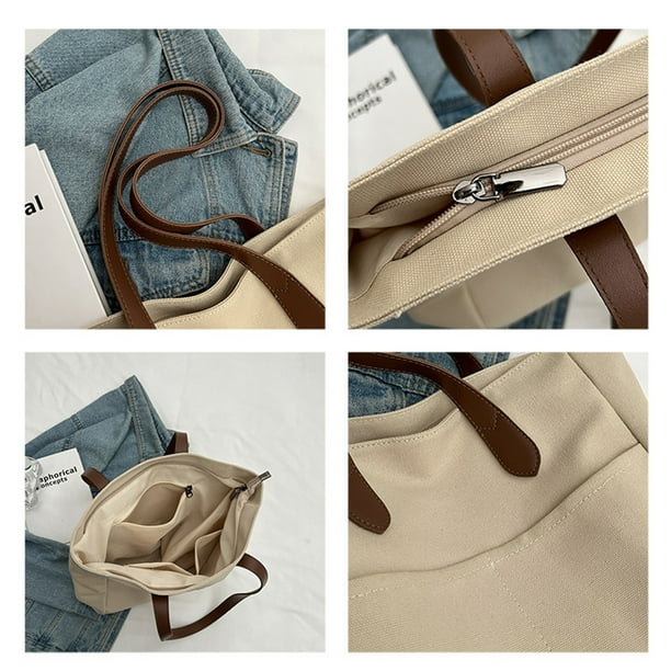 Large Canvas Tote Bags with Zipper Large Canvas Tote Bags Multipurpose Canvas Shopping Bag
