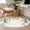 White, variant on Eucalyptus Leaves Round Area Rug 4 FT, Non Slip Indoor Outdoor Rug, Spring Sage Green Summer Botanical Washable Soft Circular Carpet Non-Shedding Floor Mat for Coffee Table Nursery Foyer Balcony