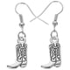 thumbnail image 1 of par de pendientes de vaquera, joyería occidental, pendientes de bota de vaquero, pendientes colgantes, joyería de vaquera, 1 of 6