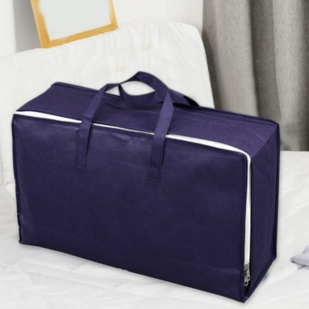 Bolsa de almacenamiento de edredón de tela no tejida gruesa de gran capacidad, bolsa de mudanza portátil con asas, protección contra ropa de cama, bolsa de transporte para un embalaje fácil, paquete d